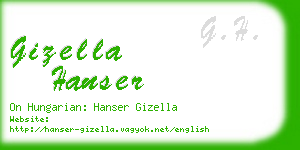 gizella hanser business card